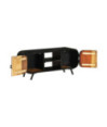 Comodă TV cu picioare, aspect vintage, din lemn masiv reciclat, 110x30x45 cm, handmade