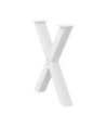 Picioare de masă în formă de X, 2 buc., alb, 80x(72-73) cm, oțel - WOODBB2836 Picioare de masă în formă de X, 2 buc., alb, 80x(72-73) cm, oțel - WOODBB2836