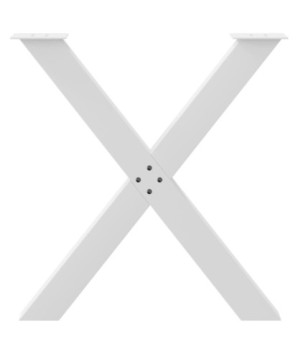 Picioare de masă în formă de X, 2 buc., alb, 80x(72-73) cm, oțel - WOODBB2836