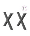 Picioare de masă în formă de X, 2 buc., antracit, 90x(72-73) cm, oțel - WOODBB2837 Picioare de masă în formă de X, 2 buc., antracit, 90x(72-73) cm, oțel - WOODBB2837
