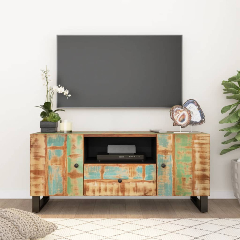 Dulap TV, 105x33,5x46 cm, lemn reciclat&lemn prelucrat - WOODBB300 Dulap TV, 105x33,5x46 cm, lemn reciclat&lemn prelucrat - WOODBB300