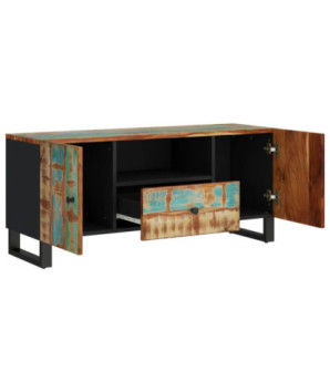 Dulap TV, 105x33,5x46 cm, lemn reciclat&lemn prelucrat - WOODBB300