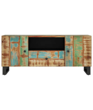 Dulap TV, 105x33,5x46 cm, lemn reciclat&lemn prelucrat - WOODBB300