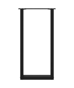 Picioare de masă consolă în formă de U, 2 buc., negru, 28x(72-73) cm, oțel - WOODBB2849