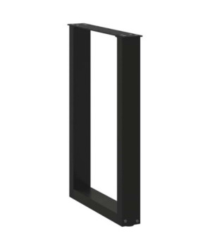 Picioare de masă în formă de U, 2 buc., negru, 50x(72-73) cm, oțel - WOODBB2857