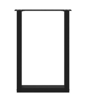 Picioare de masă în formă de U, 2 buc., negru, 50x(72-73) cm, oțel - WOODBB2857