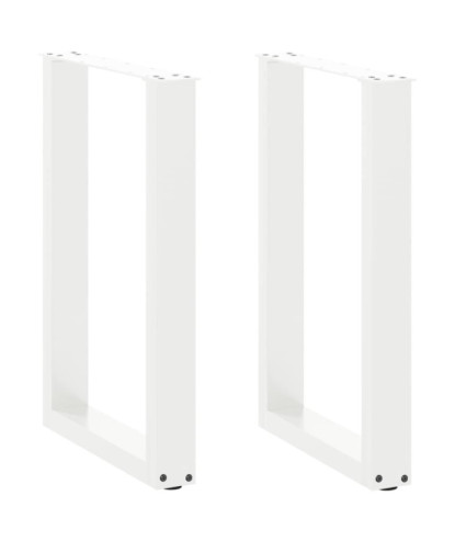 Picioare de masă în formă de U, 2 buc., alb, 50x(72-73) cm, oțel - WOODBB2868