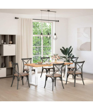 Picioare de masă în formă de U, 2 buc., alb, 50x(72-73) cm, oțel - WOODBB2868