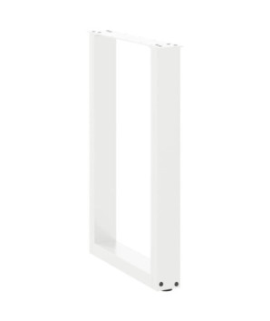 Picioare de masă în formă de U, 2 buc., alb, 50x(72-73) cm, oțel - WOODBB2868