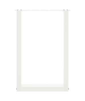 Picioare de masă în formă de U, 2 buc., alb, 50x(72-73) cm, oțel - WOODBB2868