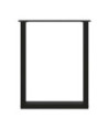 Picioare de masă în formă de U, 2 buc., negru, 60x(72-73) cm, oțel - WOODBB2870