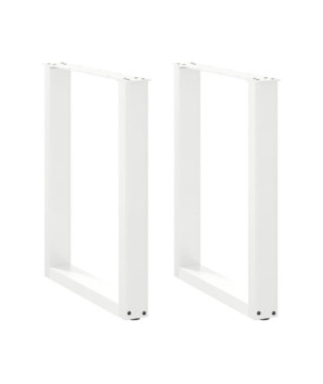 Picioare de masă în formă de U, 2 buc., alb, 60x(72-73) cm, oțel - WOODBB2871