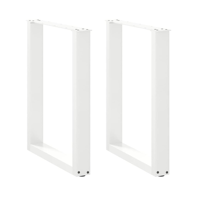 Picioare de masă în formă de U, 2 buc., alb, 60x(72-73) cm, oțel - WOODBB2871