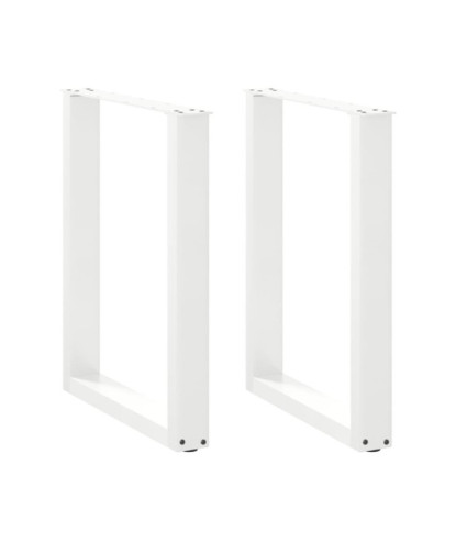 Picioare de masă în formă de U, 2 buc., alb, 60x(72-73) cm, oțel - WOODBB2871