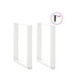 Picioare de masă în formă de U, 2 buc., alb, 60x(72-73) cm, oțel - WOODBB2871