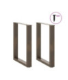 Picioare de masă în formă de U, 2 buc., oțel natural, 60 x (72-73) cm - WOODBB2873 Picioare de masă în formă de U, 2 buc., oțel natural, 60 x (72-73) cm - WOODBB2873
