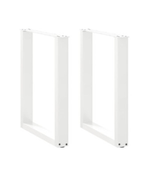 Picioare de masă în formă de U, 2 buc., alb, 70x(72-73) cm, oțel - WOODBB2874