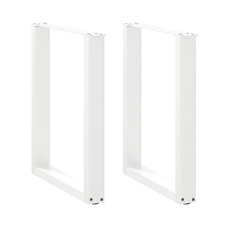 Picioare de masă în formă de U, 2 buc., alb, 70x(72-73) cm, oțel - WOODBB2874