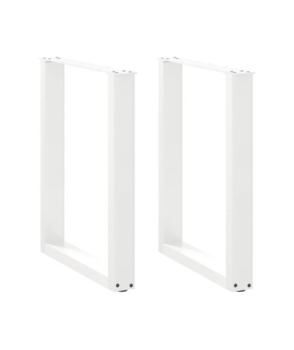 Picioare de masă în formă de U, 2 buc., alb, 70x(72-73) cm, oțel - WOODBB2874