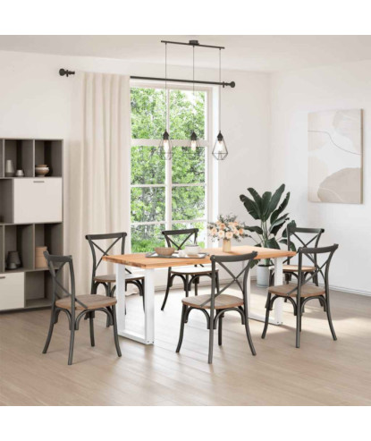 Picioare de masă în formă de U, 2 buc., alb, 70x(72-73) cm, oțel - WOODBB2874