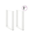 Picioare de masă în formă de U, 2 buc., alb, 70x(72-73) cm, oțel - WOODBB2874