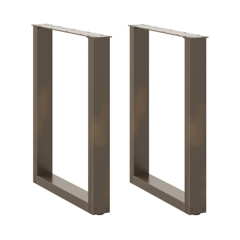 Picioare de masă în formă de U, 2 buc., oțel natural, 70x(72-73) cm - WOODBB2875