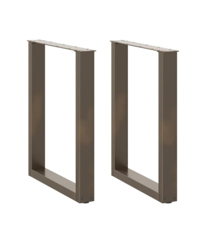 Picioare de masă în formă de U, 2 buc., oțel natural, 70x(72-73) cm - WOODBB2875