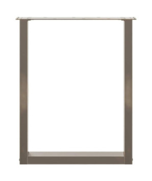 Picioare de masă în formă de U, 2 buc., oțel natural, 70x(72-73) cm - WOODBB2875
