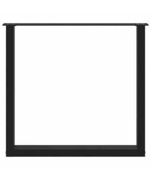 Picioare de masă în formă de U, 2 buc., negru, 80x(72-73) cm, oțel - WOODBB2876
