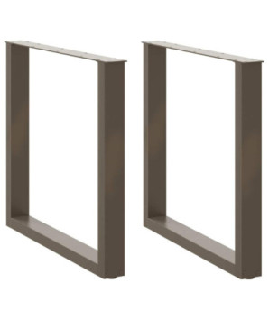Picioare de masă în formă de U, 2 buc., oțel natural, 80x(72-73) cm - WOODBB2888