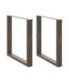Picioare de masă în formă de U, 2 buc., oțel natural, 80x(72-73) cm - WOODBB2888