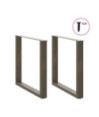 Picioare de masă în formă de U, 2 buc., oțel natural, 80x(72-73) cm - WOODBB2888