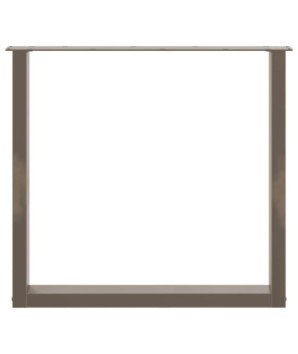 Picioare de masă în formă de U, 2 buc., oțel natural, 80x(72-73) cm - WOODBB2888
