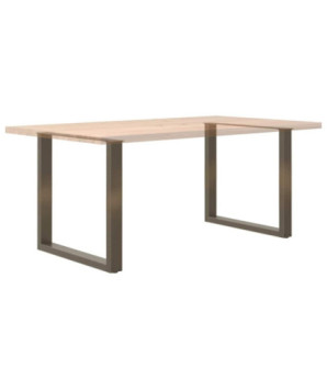 Picioare de masă în formă de U, 2 buc., oțel natural, 80x(72-73) cm - WOODBB2888
