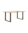 Picioare de masă în formă de U, 2 buc., oțel natural, 80x(72-73) cm - WOODBB2888