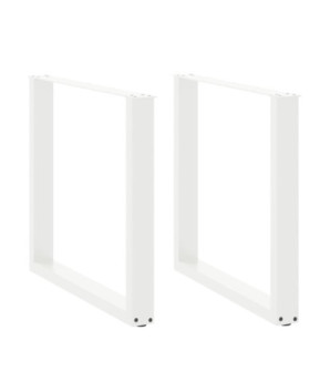 Picioare de masă în formă de U, 2 buc., alb, 90x(72-73) cm, oțel - WOODBB2889