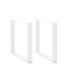 Picioare de masă în formă de U, 2 buc., alb, 90x(72-73) cm, oțel - WOODBB2889