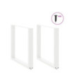 Picioare de masă în formă de U, 2 buc., alb, 90x(72-73) cm, oțel - WOODBB2889