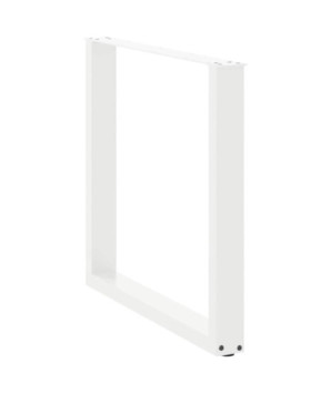 Picioare de masă în formă de U, 2 buc., alb, 90x(72-73) cm, oțel - WOODBB2889
