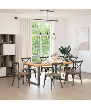 Picioare de masă în formă de U, 2 buc., antracit, 90x(72-73) cm, oțel - WOODBB2890