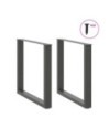 Picioare de masă în formă de U, 2 buc., antracit, 90x(72-73) cm, oțel - WOODBB2890