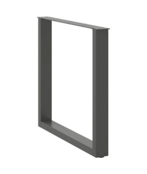 Picioare de masă în formă de U, 2 buc., antracit, 90x(72-73) cm, oțel - WOODBB2890
