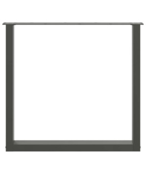 Picioare de masă în formă de U, 2 buc., antracit, 90x(72-73) cm, oțel - WOODBB2890