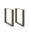 Picioare de masă în formă de U, 2 buc., oțel natural, 90x(72-73) cm - WOODBB2891