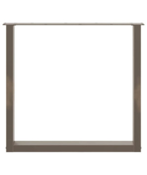 Picioare de masă în formă de U, 2 buc., oțel natural, 90x(72-73) cm - WOODBB2891