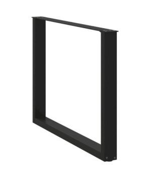 Picioare de masă în formă de U, 2 buc., negru, 100x(72-73) cm, oțel - WOODBB2892
