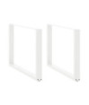 Picioare de masă în formă de U, 2 buc., alb, 100 x (72-73) cm, oțel - WOODBB2893