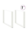 Picioare de masă în formă de U, 2 buc., alb, 100 x (72-73) cm, oțel - WOODBB2893