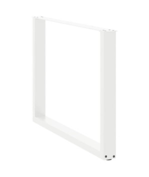 Picioare de masă în formă de U, 2 buc., alb, 100 x (72-73) cm, oțel - WOODBB2893