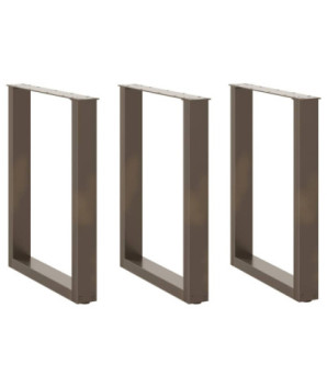 Picioare de masă în formă de U, 3 buc., oțel natural, 70x(72-73) cm - WOODBB2894